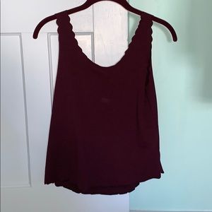 Maroon Crop Top